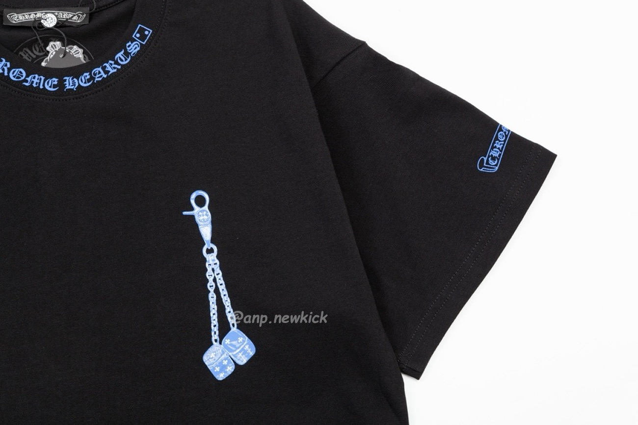 Chrome Hearts White Black Light Blue Dice T Shirt (9) - www.newkick.vip